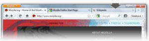 Firefox 4 - taburile deasupra