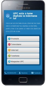 UPC isi lanseaza site-ul pentru telefoane mobile