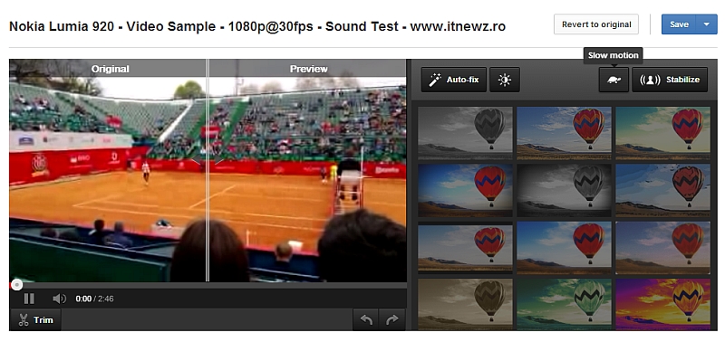 Youtube - Butonul Slow Motion