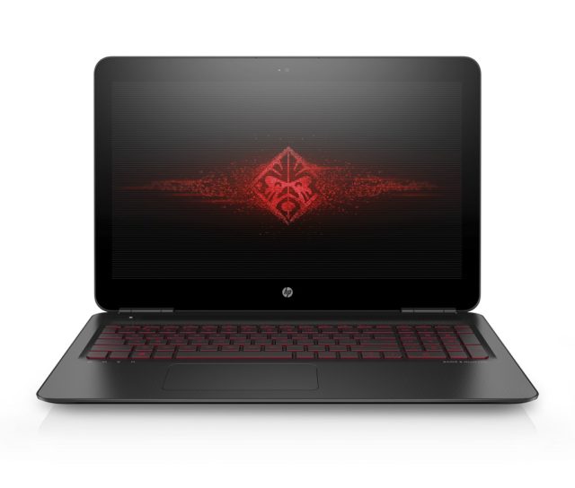15.6 OMEN by HP with new brand logo on screen, Front Facing