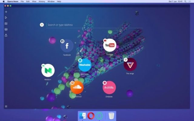 Neon – Un nou concept de web browser de la Opera