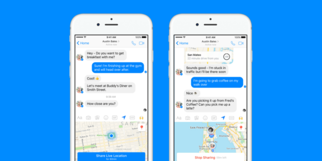 Live Location deja pe Facebook Messenger