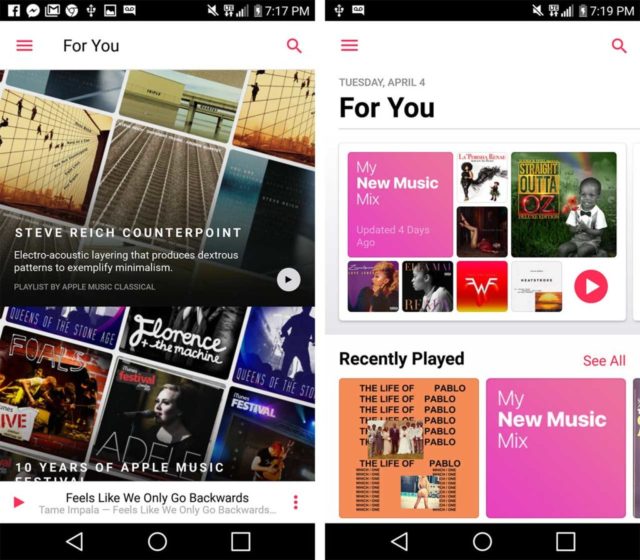 Apple Music primește update la 2.0 pe Android